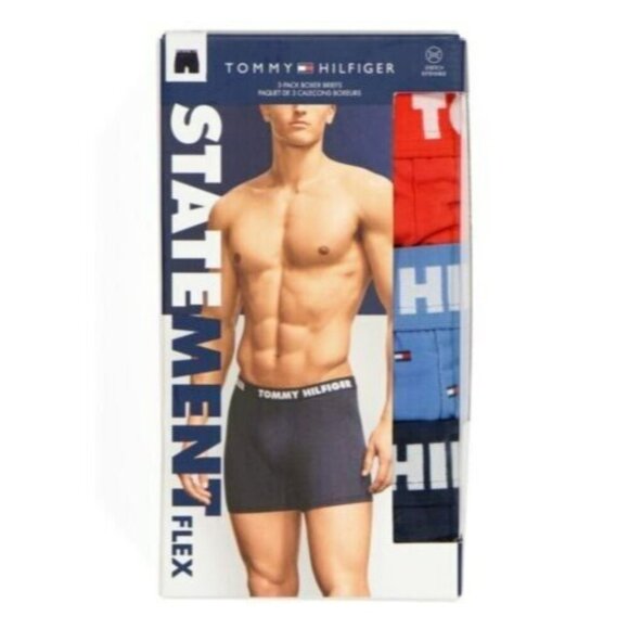 TOMMY HILFIGER Statement Flex Boxer Briefs 3 Pack Men's Size Large _A3 - Picture 5 of 12